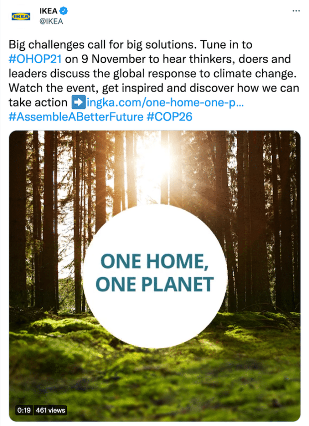 IKEA气候变化Twitter第1版
