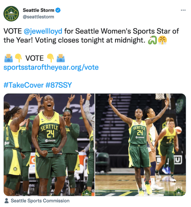 西雅图Storp妇女体育星全年播送篮球队图像