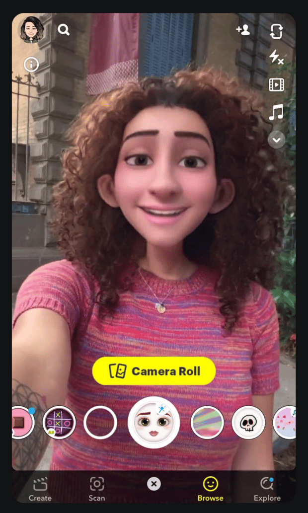3D卡通镜头Scnapchat